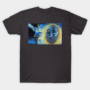 Portal Chell and GLaDOS Starry Night T-Shirt